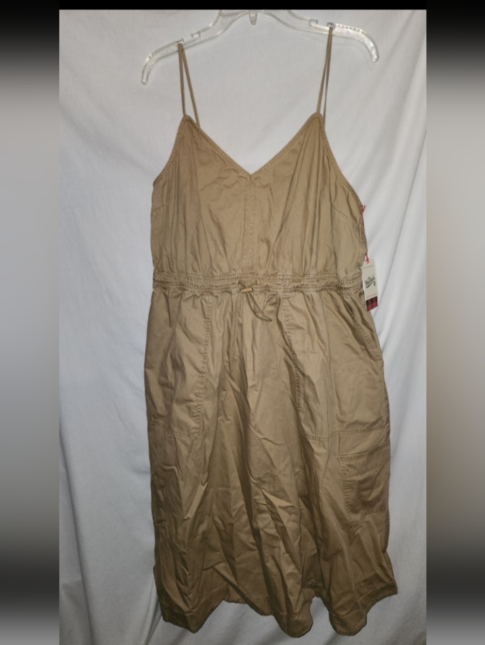 Woolrich womens size large tan midi length dress